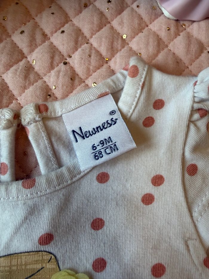 Joli T-shirt blanc à pois rose – Marque Newness - photo numéro 3