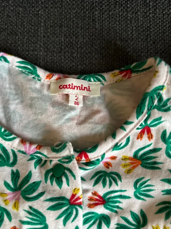 Robe bébé fille, manches courtes, catimini, 2 ans - photo numéro 2