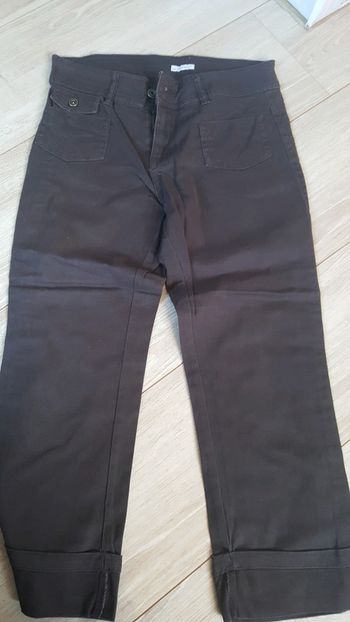 Pantacourt in extenson marron taille 38