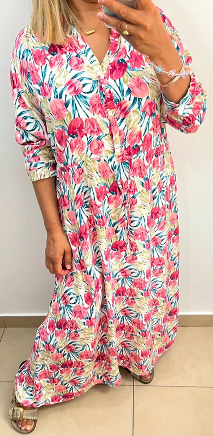 Robe à fleurs longue Taille L-XL - photo numéro 4