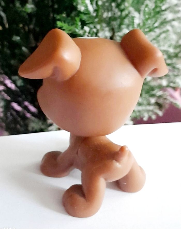 Figurine Littlest Pet Shop Chien Boxer marron foncé et blanc - photo numéro 2