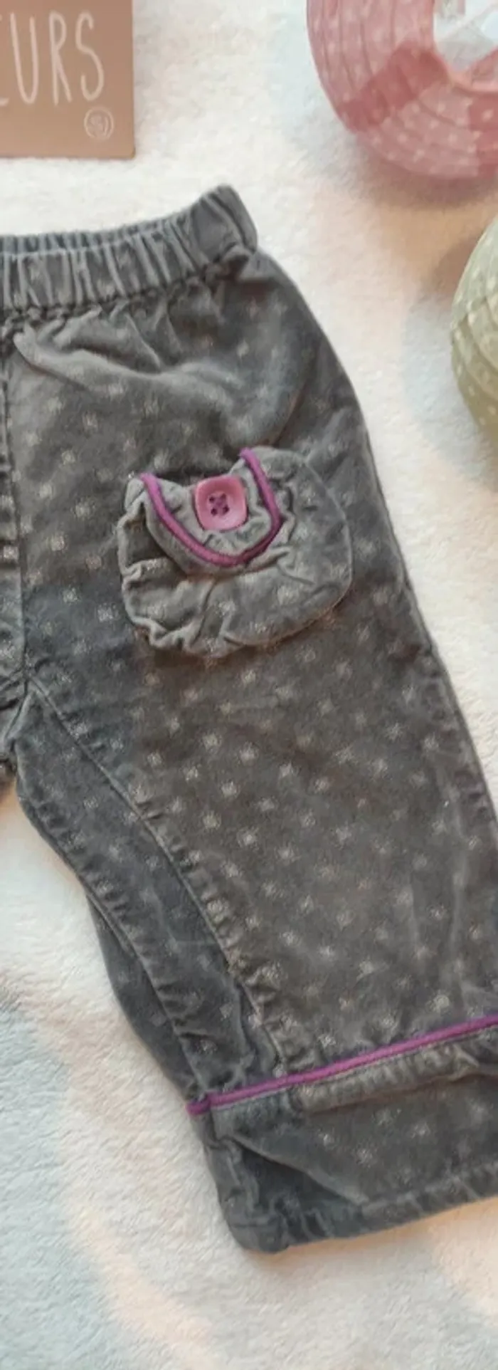 Pantalon bébé 12 mois Sucre d'orge - photo numéro 2