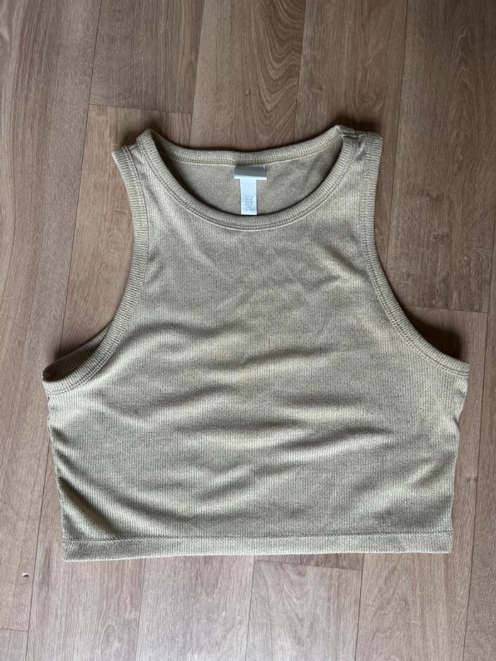 Crop top doré H&M