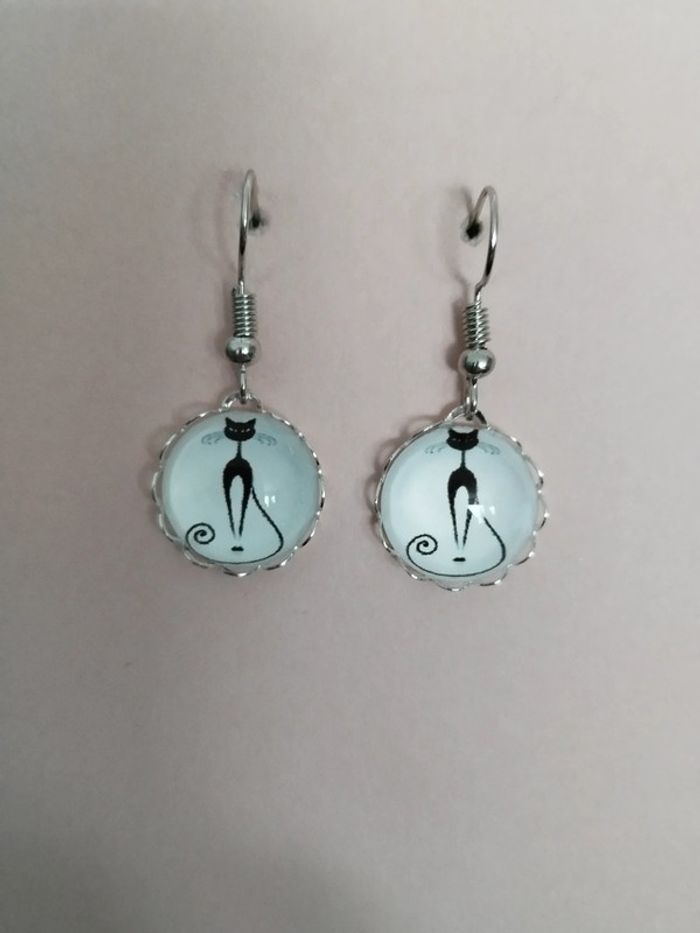 Boucle d'oreille chat