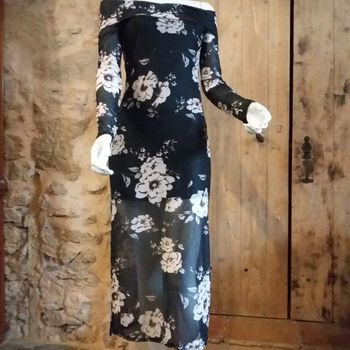 Robe y2k longue fleurs M