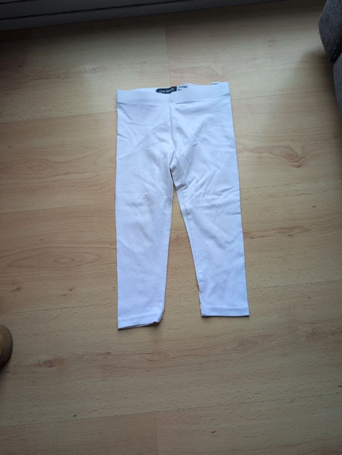 Legging tricot uni blanc fille Okaidi 3 ans