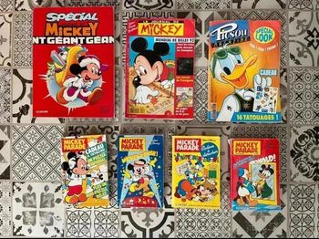 7 anciens livres Mickey / Picsou des années 80 (prix à la pièce)