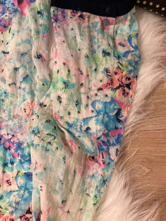 jolie Chemise légère Fleurie bleue Bershka – S / 36 - photo numéro 8
