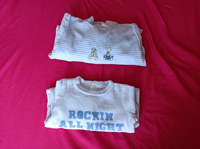 Pyjamas velours taille naissance - photo numéro 4