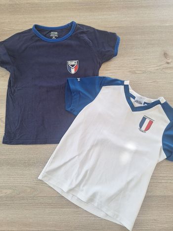 Lot 2 t-shirts foot France 6ans