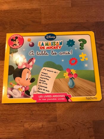 Livre Disney Les livres ardoises de mes premières années La maison de Mickey À table les amis