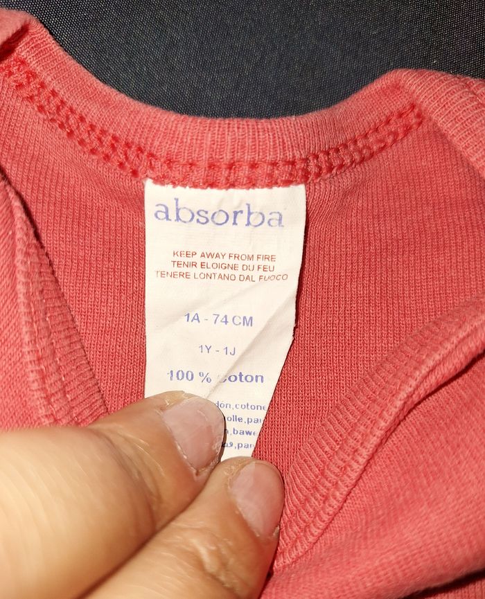 Body manches longues Absorba 1 an - photo numéro 2