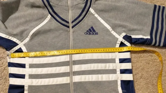 Sweat zippé Adidas gris, enfant, unisexe - photo numéro 3
