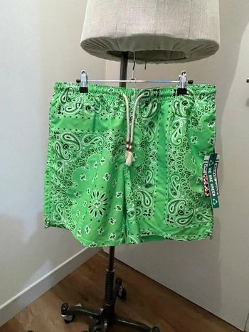 MC2 Saint Barth - Short de bain, "Bandana Round 7501" Vert, taille XL