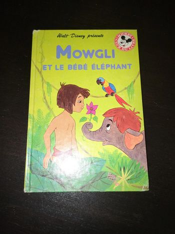 Livre mowgli et le bébé éléphant Disney Mickey club du livre vintage