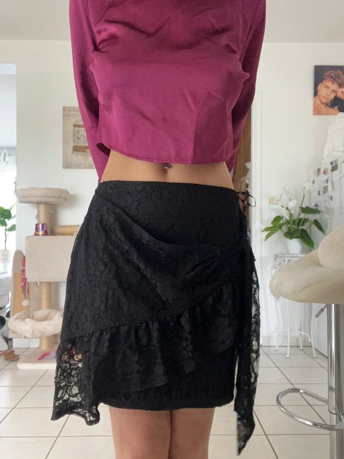 Jupe noire dentelle