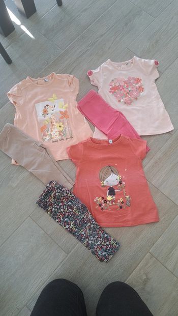 Lot 3 ensemble t-shirt manches courtes legging