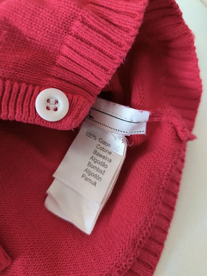Gilet rouge. Fille 18 mois. Tissaia - photo numéro 3