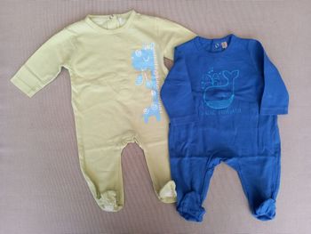 Lot de 2 pyjamas fin 1mois garçon