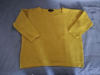 Pull jaune manches 3/4