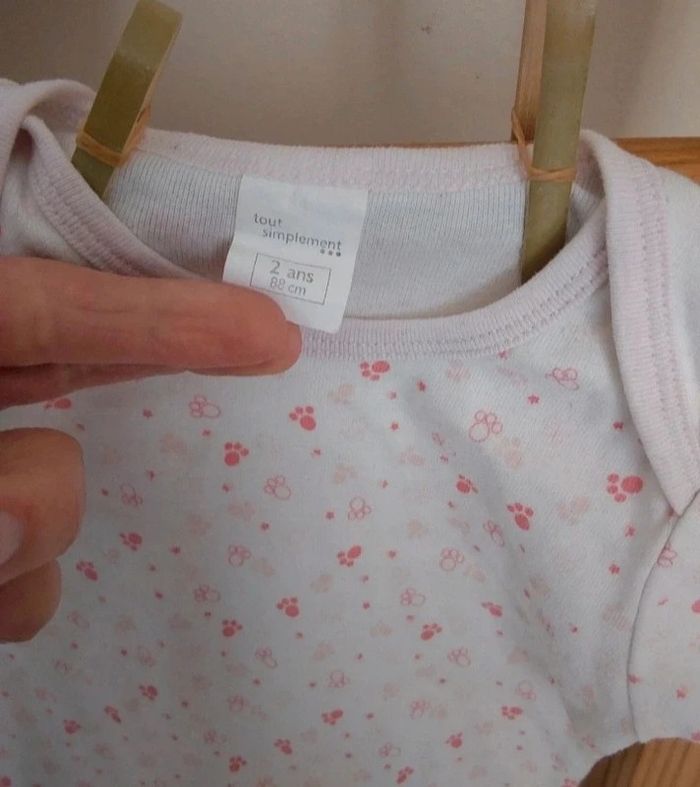 Lot de 2 bodies manches courtes 2 ans 18/24 mois 88 cm - photo numéro 3