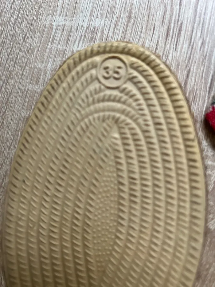 Espadrilles neuves tissu fleuri taille 35 - Cousu main - photo numéro 7