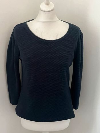 Pull sweat marine col argenté Promod S