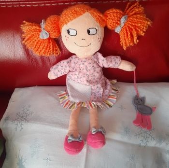 Poupée chiffon & son chat