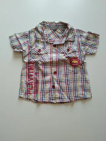 chemise à carreaux manches courtes garcon 12 mois