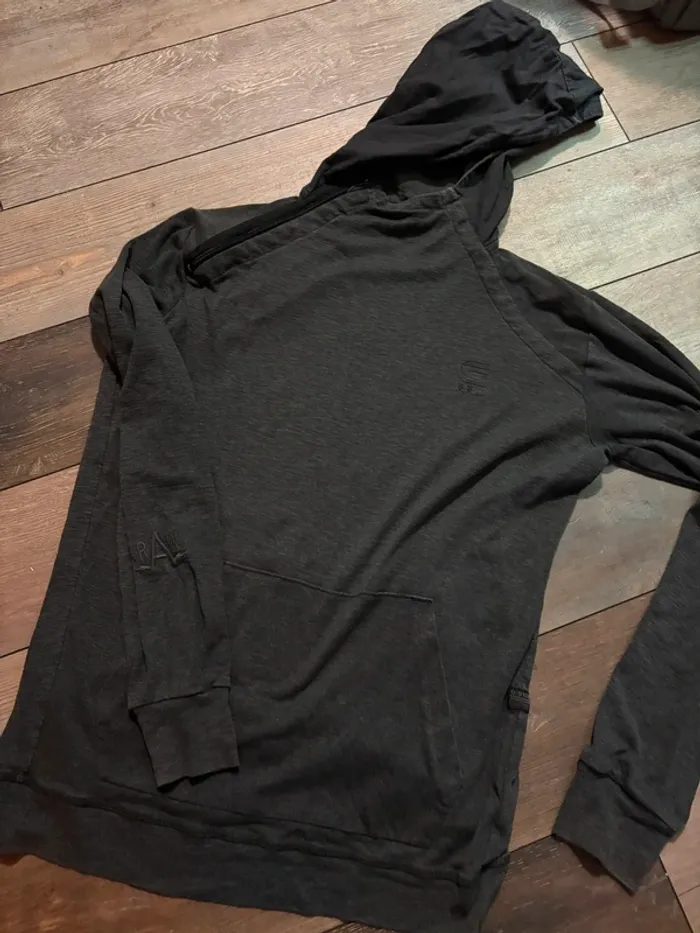 Sweat à capuche fin gris anthracite XL Gstar Raw