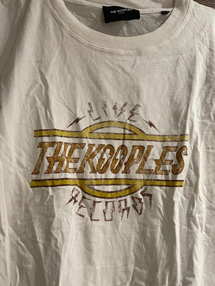Tee shirt court style débardeur the kooples blanc - photo numéro 2