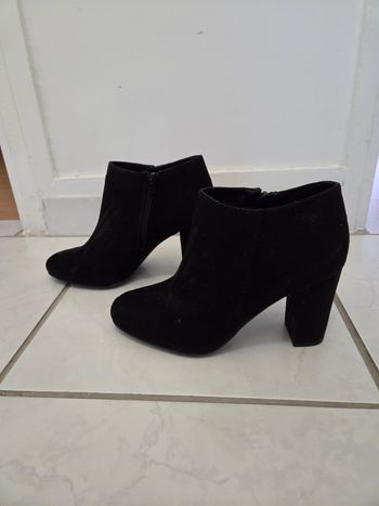 Bottines à talons velours noir