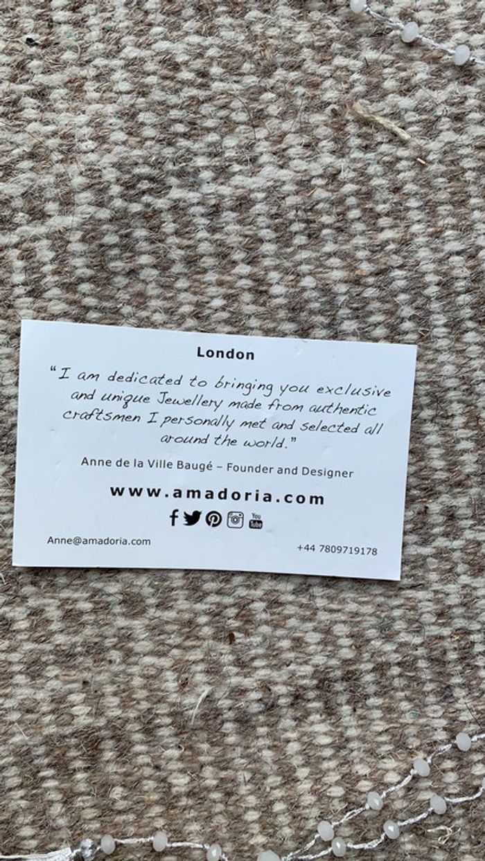 Collier sautoir perle argenté neuf - photo numéro 2