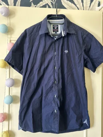 Chemise manche courte marine