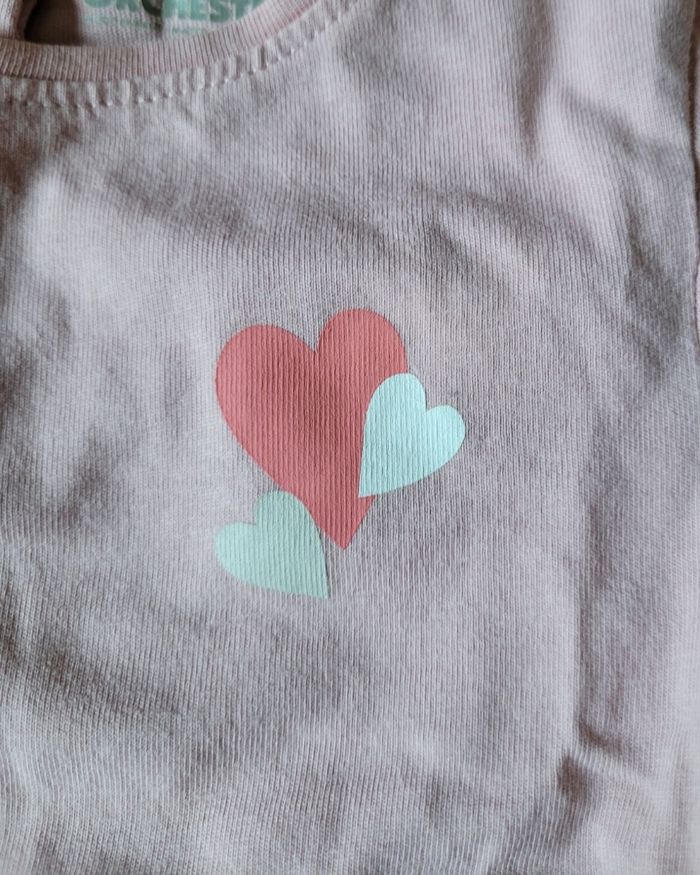 Lot de 2 t-shirts manches longues  à cœurs taille 36 mois - photo numéro 4