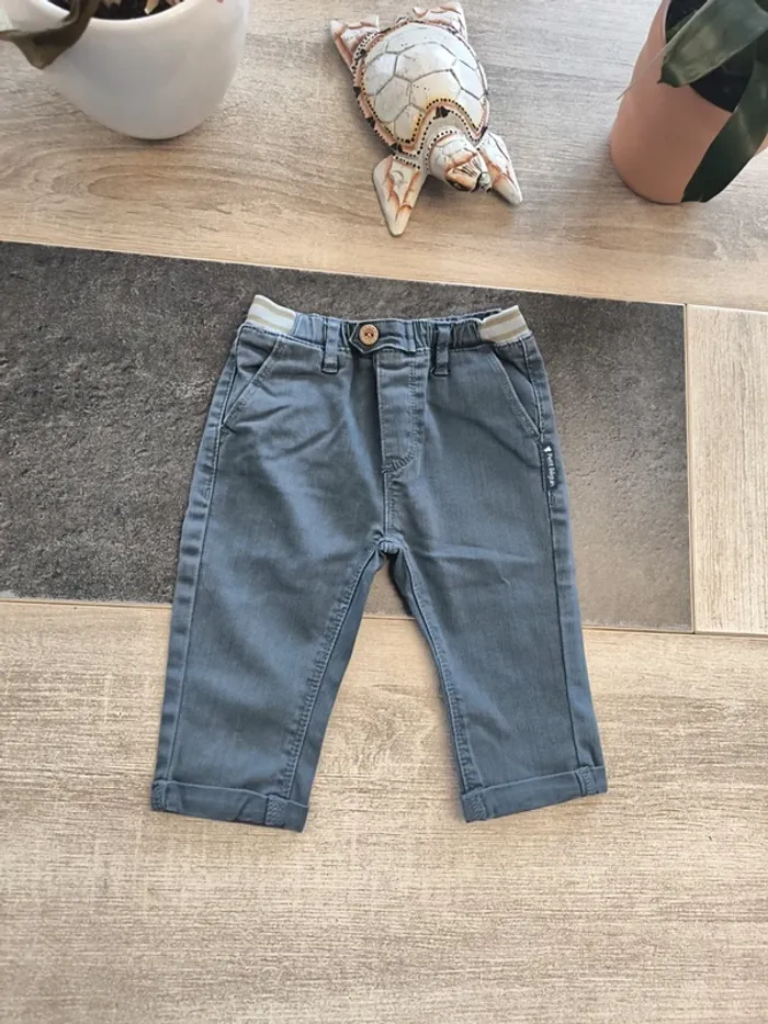 Pantalon coupe Chino large garçon 9 mois 74cm Petit Béguin - photo numéro 2