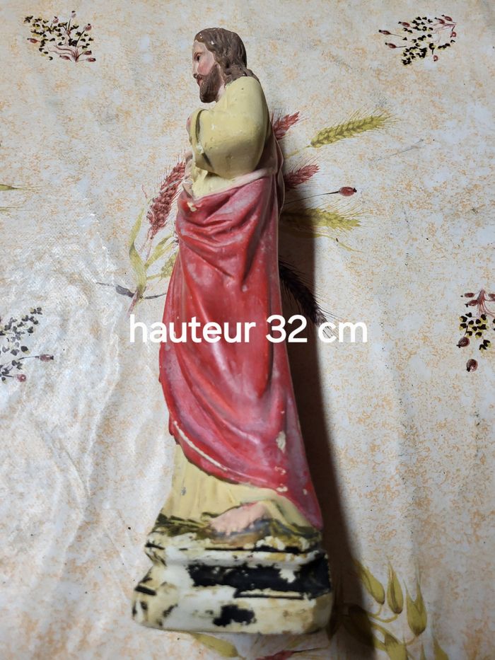 Statuette platre vintage religion - photo numéro 2