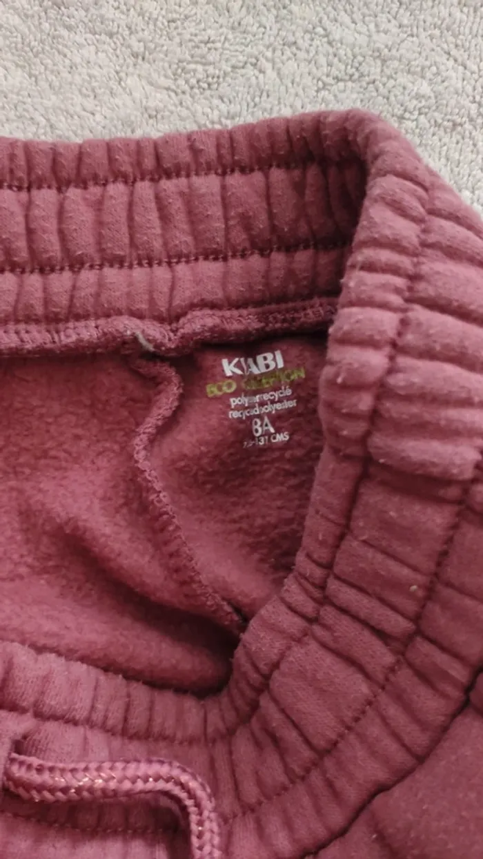 Pantalon jogging vieux rose Kiabi 8 ans - photo numéro 2