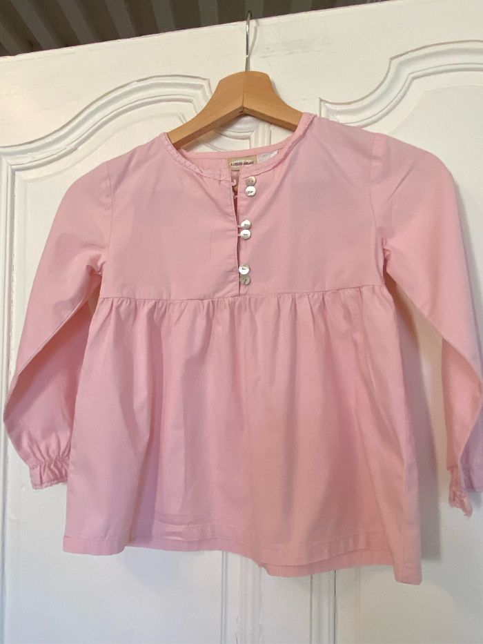 Blouse froncée rose taille 6 ans