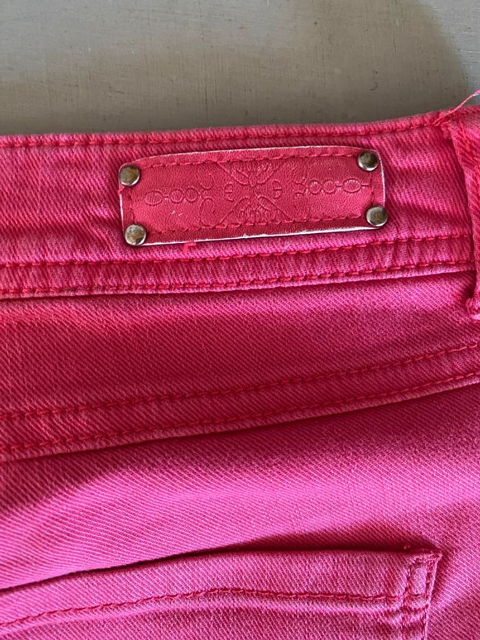 short en jeans GDM fuschsia taille 38 - photo numéro 9