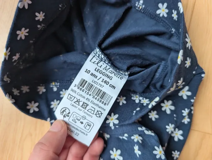 🤍 Legging fleuri – 10 ans - photo numéro 4