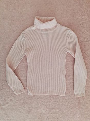 Pull col roulé 3 ans Lisa Rose rose clair
