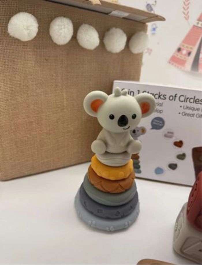 Tour empilable Montessori + Anneaux dentition – Jouet bébé 3- 12 mois - photo numéro 2