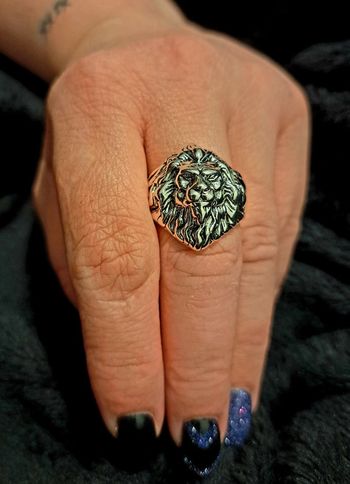 Bague tête de lion