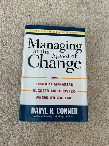 Livre en anglais - Managing at the speed of change de Daryl R. Conner
