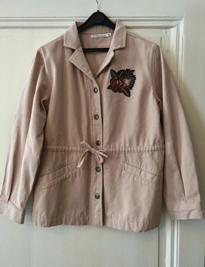 Veste trench rose sable et broderie neuve 10 ans - Monoprix Teens - photo numéro 2