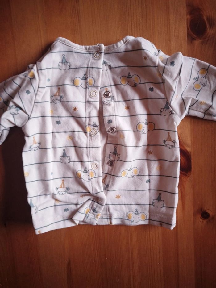 Lot de 2 tee-shirts taille 1 mois - photo numéro 5