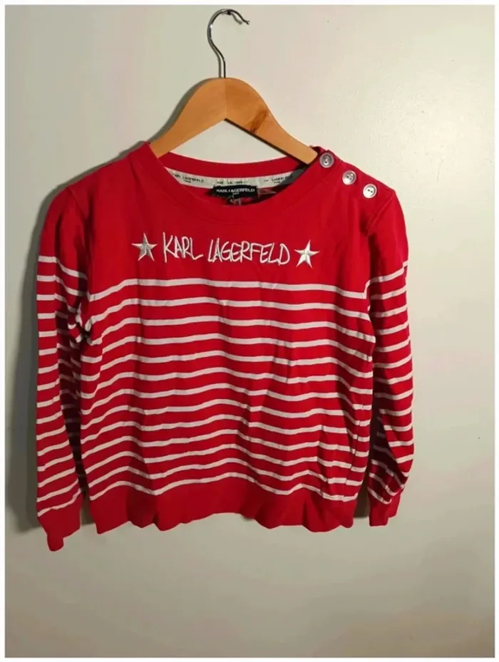 C10 sweat rayé fushia Karl Lagerfeld XS