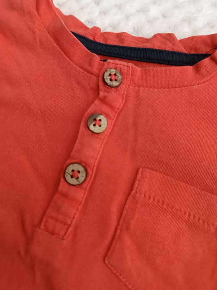 T-shirt manches longues Kiabi – 24 mois, orange - photo numéro 2