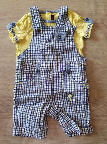 Ensemble salopette 6mois 68cm sergent major